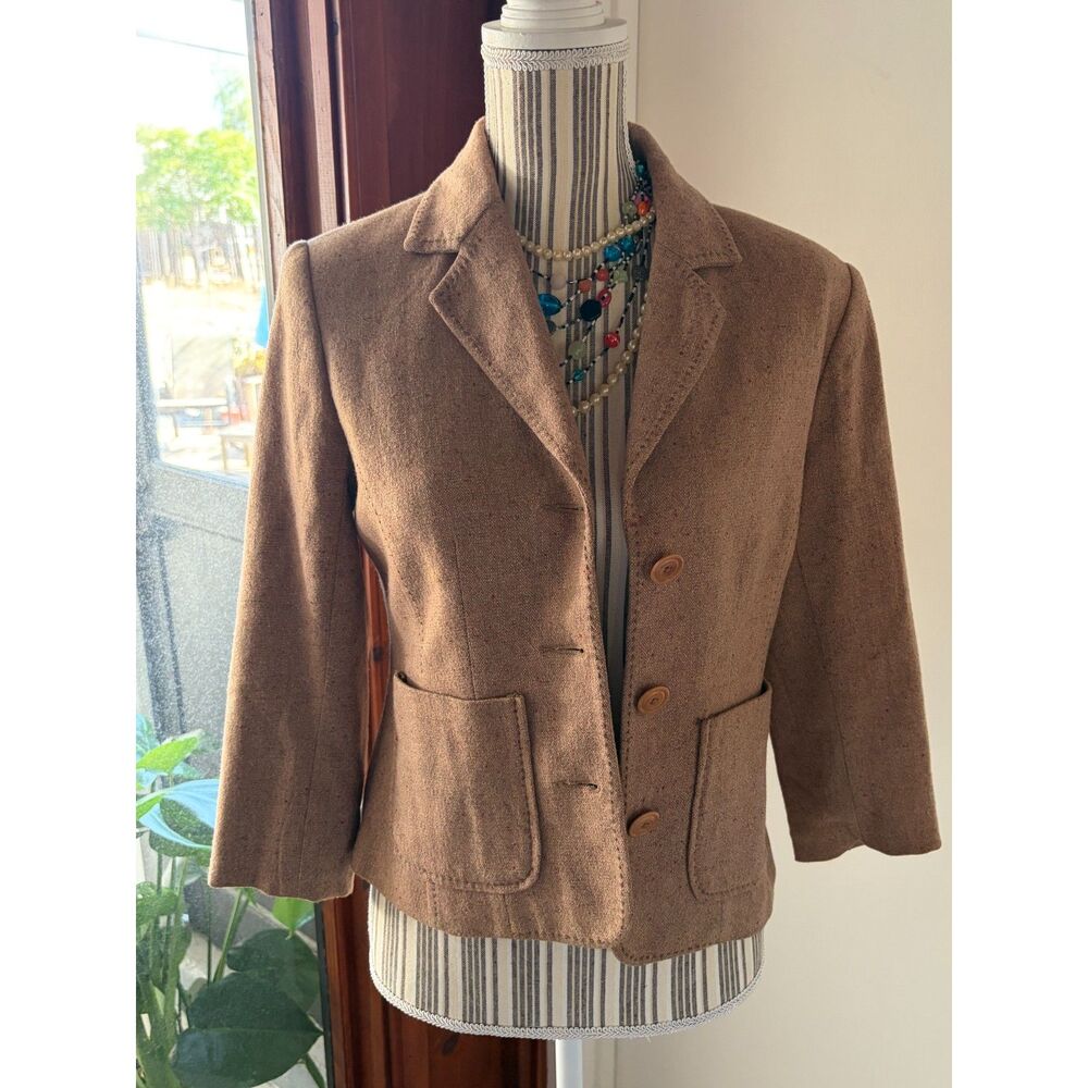 Vintage Jacob Academia Classic Preppy Wool Fitted Fall Professional Smart Blazer